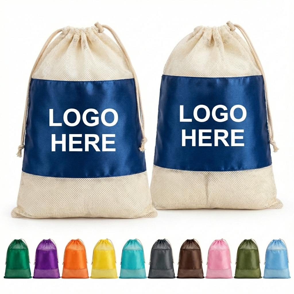 The Custom Logo Ventilated Mesh Laundry Bag