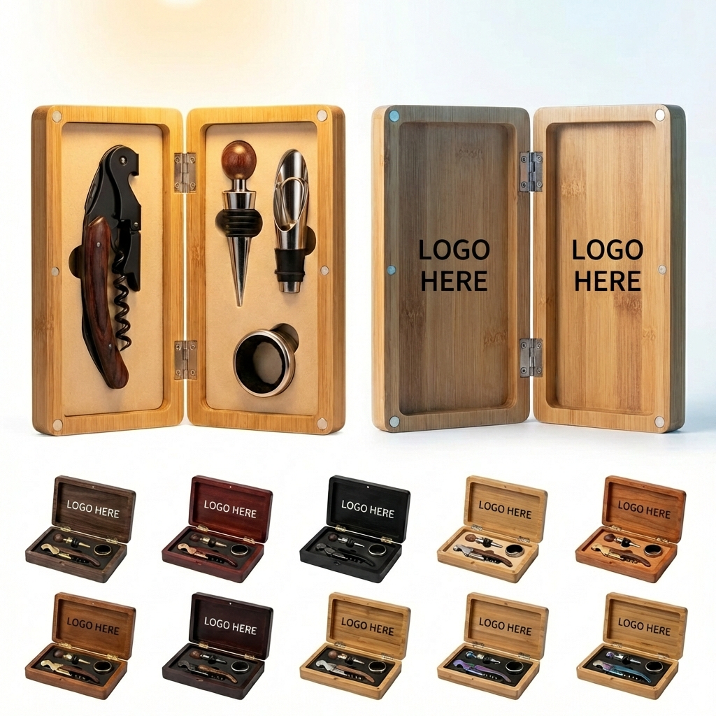 The Complete Bamboo Wine Pouring & Preservation Set