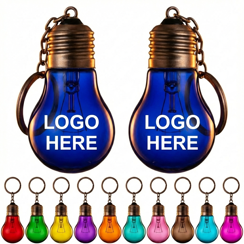 Press & Flash Mini Bulb Keyring for Night Safety