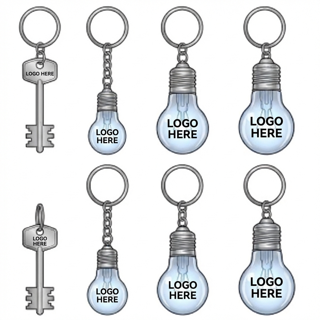 Press & Flash Mini Bulb Keyring for Night Safety